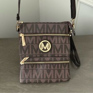Milan Brown Crossbody Bag with Gold Accents
